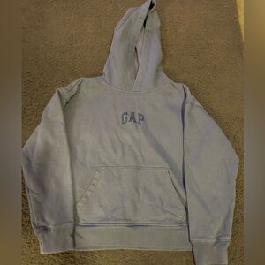 Gap Kids size L blue sweatshirt with gummy logo on chest